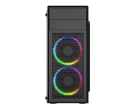 GEMBIRD Midi Tower Fornax M100RGB ATX wentylatory RGB Czarna CCC-FC-M100RGB - 1184606 - zdjęcie 4